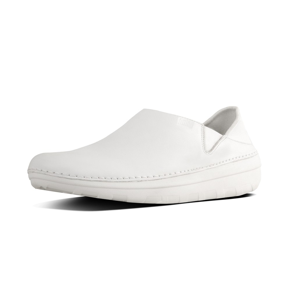 Fitflop Womens Loafers White - Superloafer Leather - CM2371904